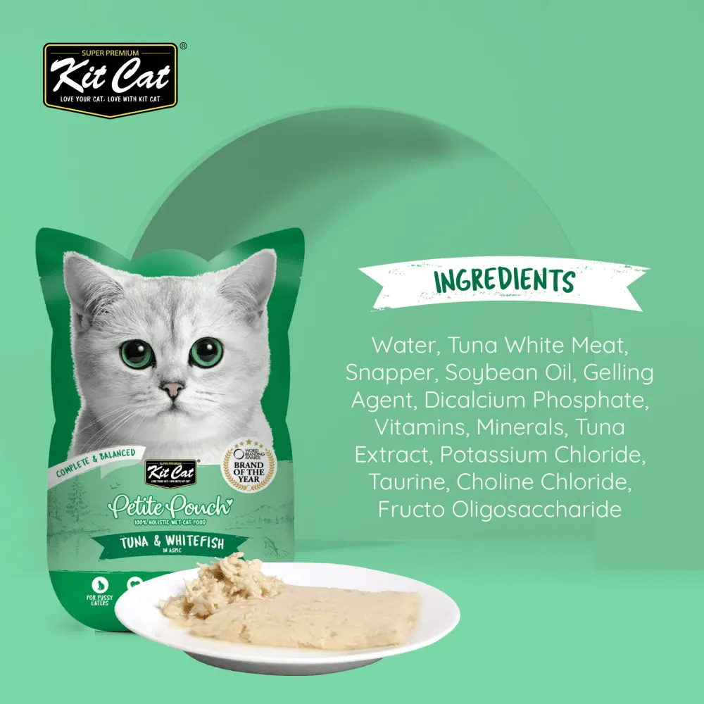 Kit Cat Tuna and Salmon Fish and Tuna and White Fish Cat Wet Food Combo