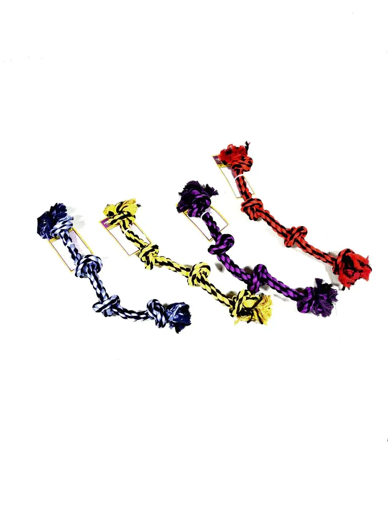 Multipet - Nuts for Knots 4-Knot Rope Dog Toy (Purple)