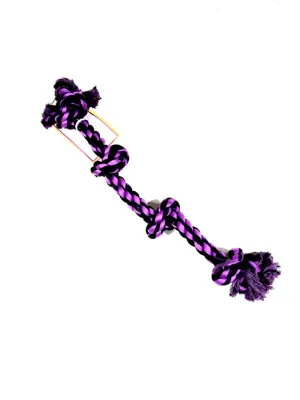 Multipet - Nuts for Knots 4-Knot Rope Dog Toy (Purple)