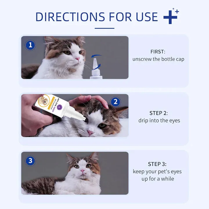 Natural Eye Drops for Dogs & Cats - Allergy & Tear Stain Care