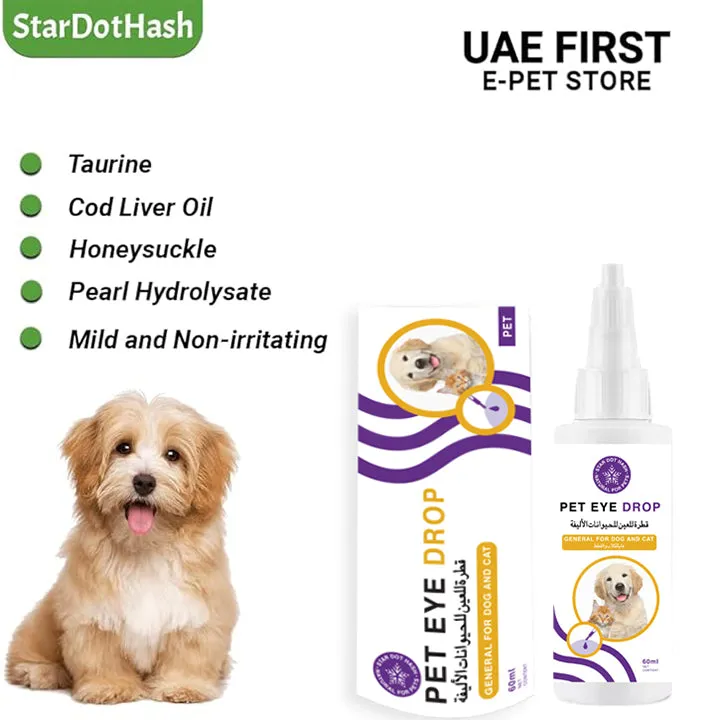 Natural Eye Drops for Dogs & Cats - Allergy & Tear Stain Care