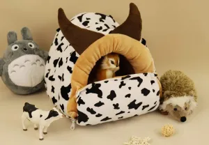 NEW LeerKing Guinea Pig Bed Rat Hamster Ferret Cute Giraffe Bed Cage Accessories for Chinchilla Bearded Dragon Hedgehog Sugar Glider, White XL