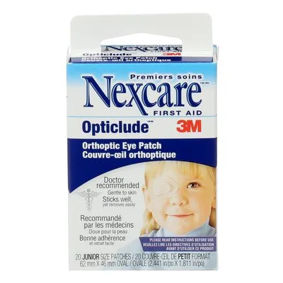 Nexcare Opticlude Orthoptic Eye Patch - 2 1/2" x 1 1/4", Box of 20