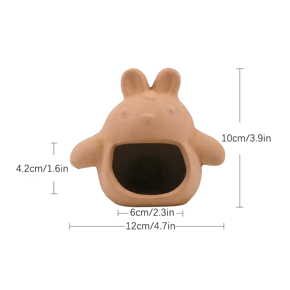 OMEM Reptile Aquarium Decor for Terrarium Ceramics Totoro Spider Scorpion Betta Fish Shrimp Crab Humid Hide Habitat Ornaments