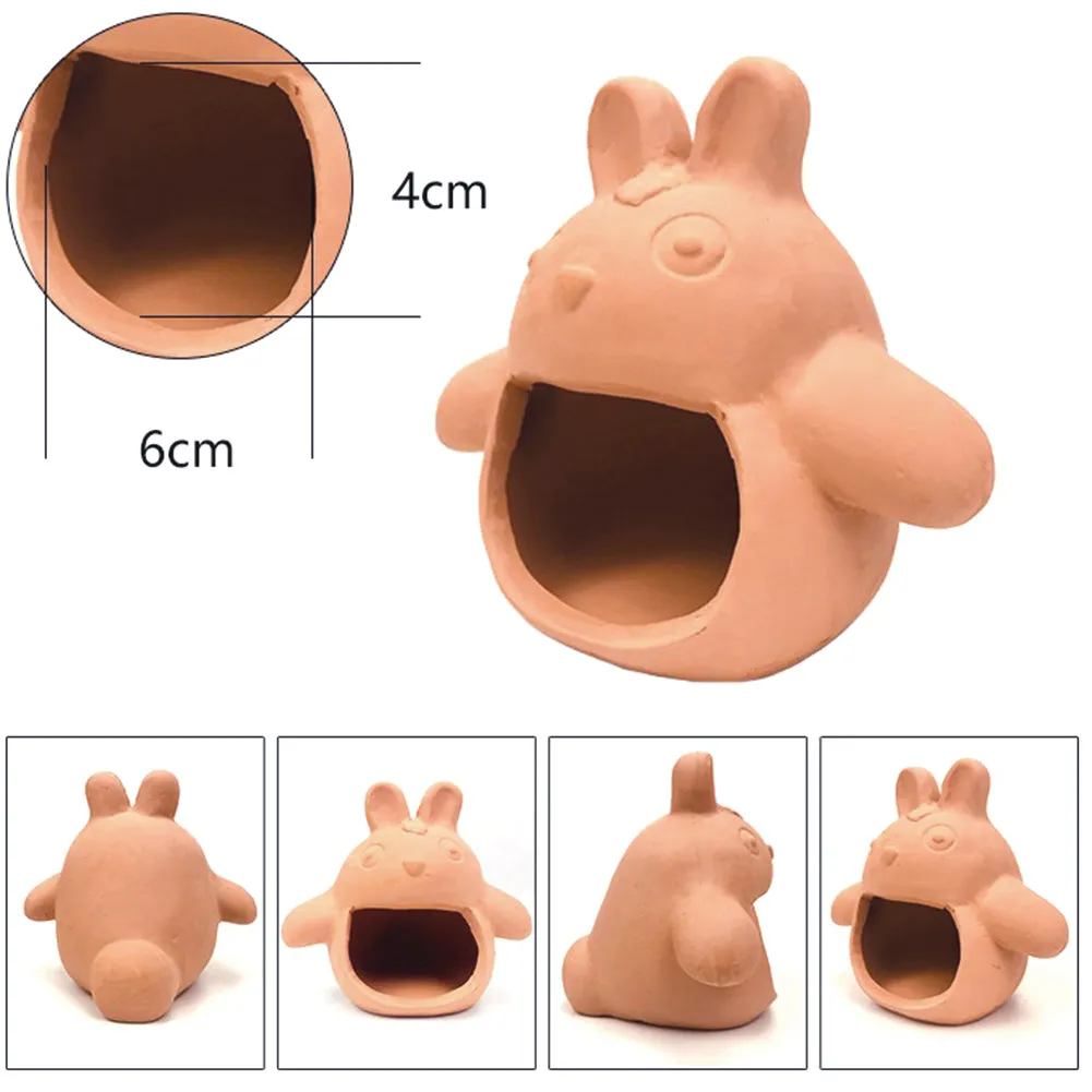 OMEM Reptile Aquarium Decor for Terrarium Ceramics Totoro Spider Scorpion Betta Fish Shrimp Crab Humid Hide Habitat Ornaments