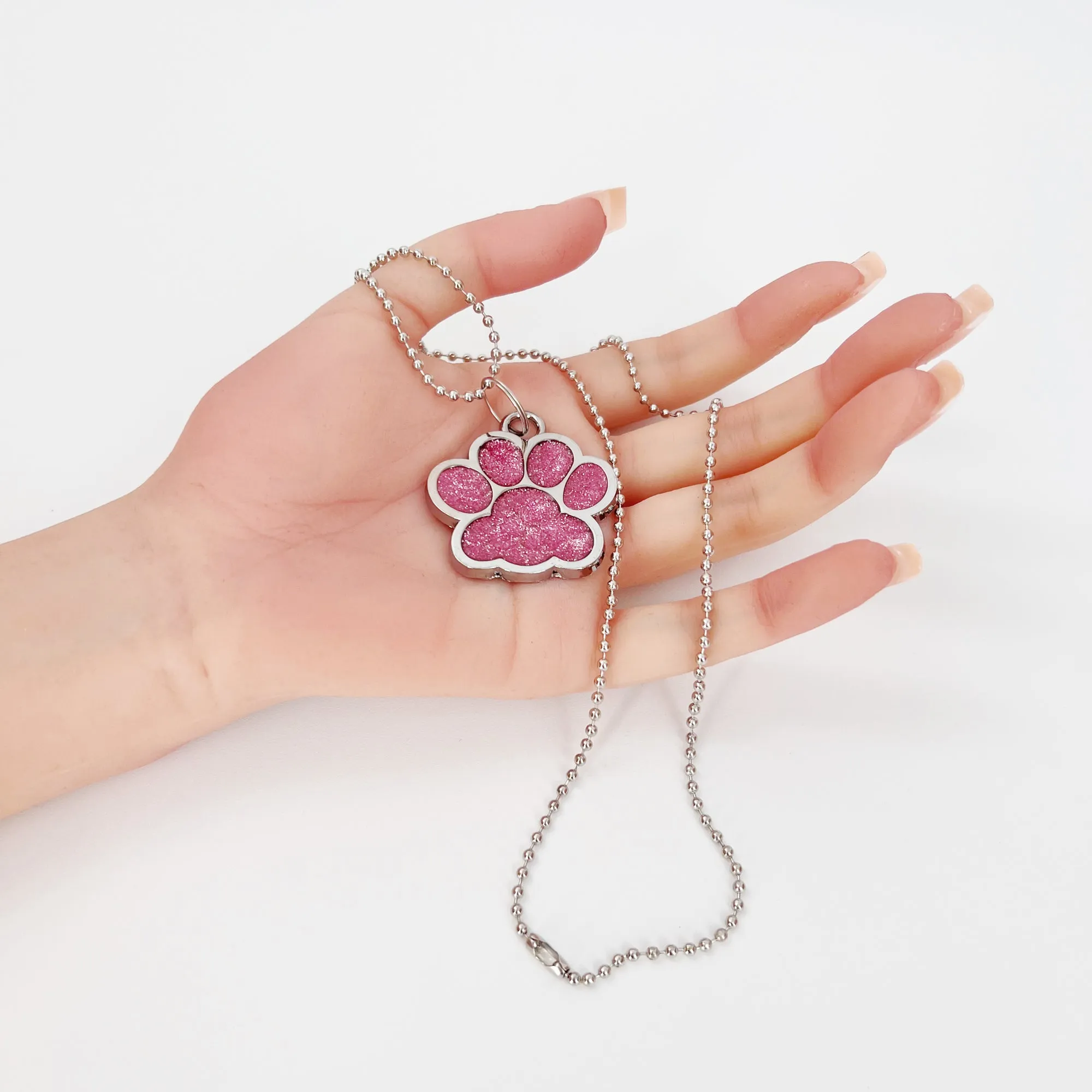 Personalized Dog Tags Paw Shape, Laser Engraved Custom Dog Tags