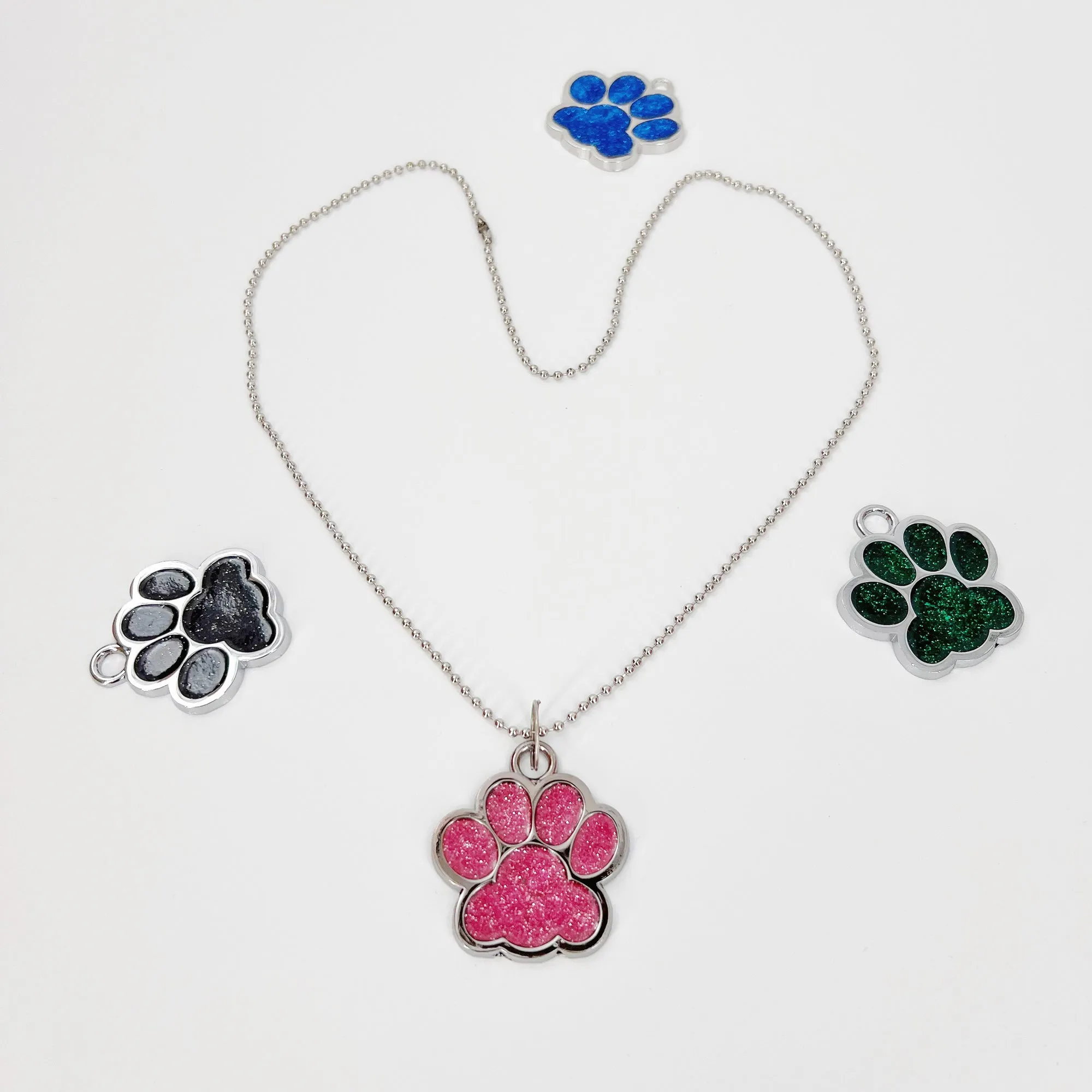 Personalized Dog Tags Paw Shape, Laser Engraved Custom Dog Tags