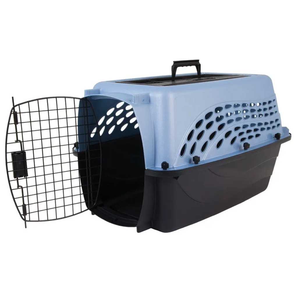 Petmate 2 Door Top Load Pet Kennel, Tan & Brown (24 inches)