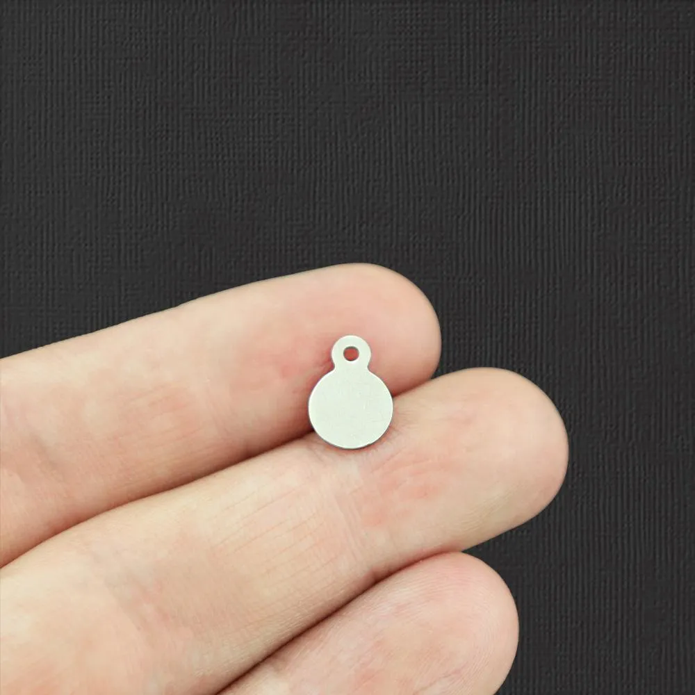 Pickleball Stainless Steel 10mm Loop Charms - BFS006-8030