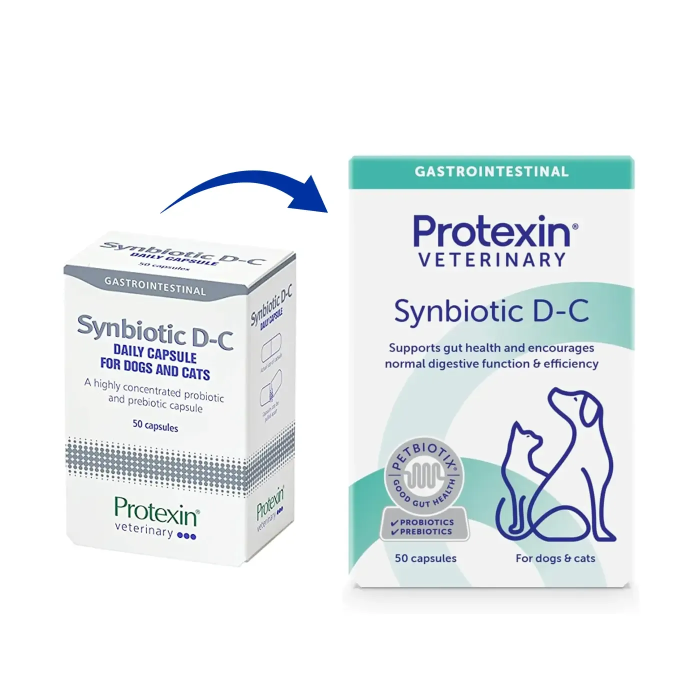 Protexin - Synbiotic D-C Digestive Supplement 50 Caps