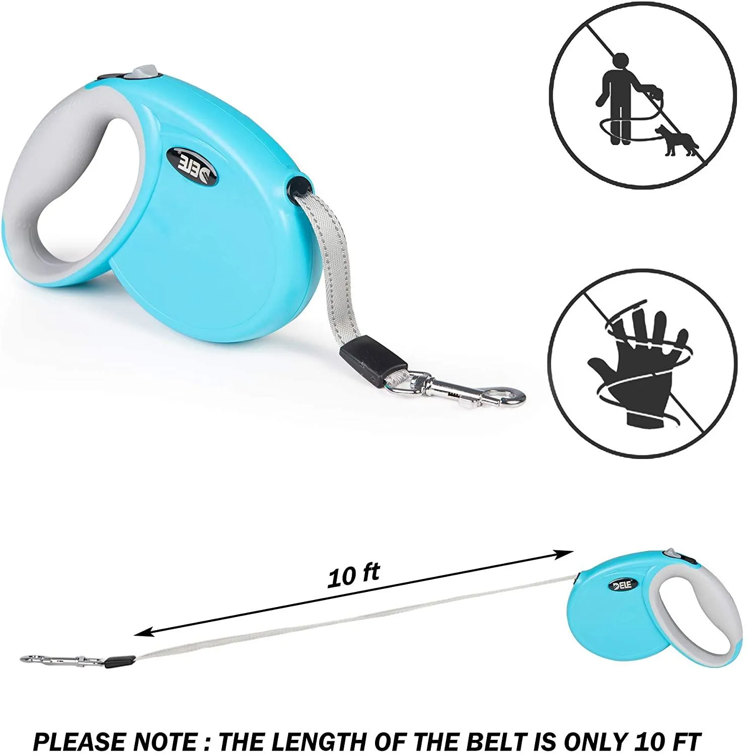 Retractable Pet Leash Heavy Duty Traction Dog Rope,360°Tangle-Free Dog Walking Leash,16ft Strong Reflective Nylon Tape with Anti-Slip Handle,1-Button Control