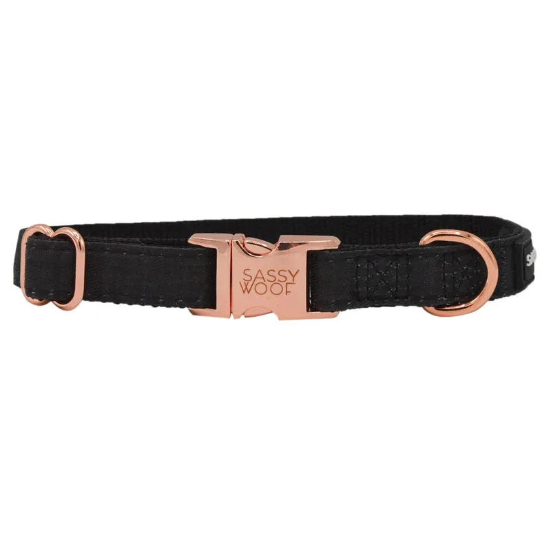Sassy Woof Baby Got Black Dog Collar