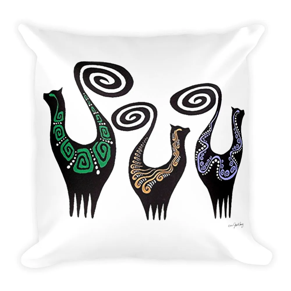 SNOOTY CATS Square Pillow