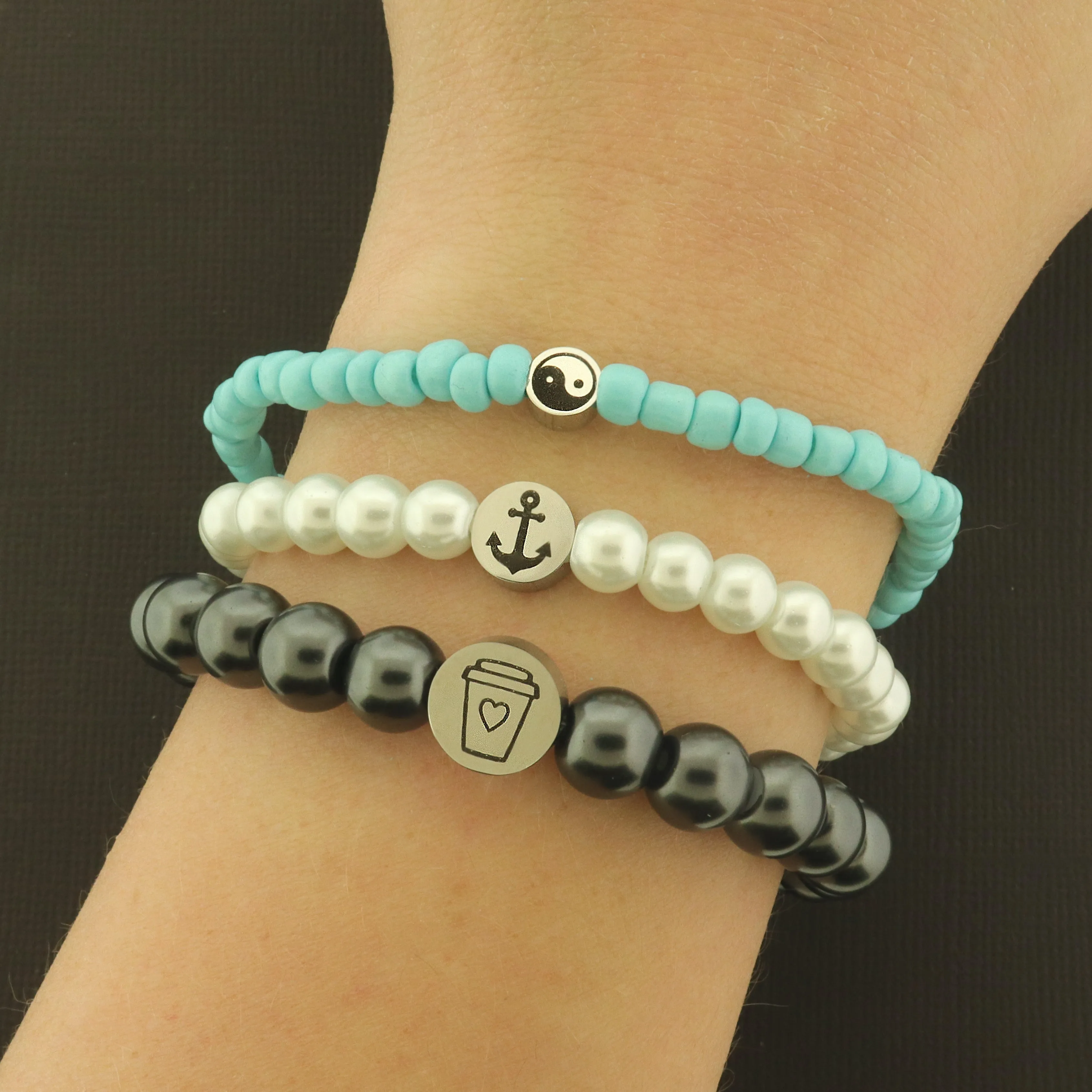 Soccer Stainless Steel Beads - Sports Bead - Choose Your Size - BFS034S-8329