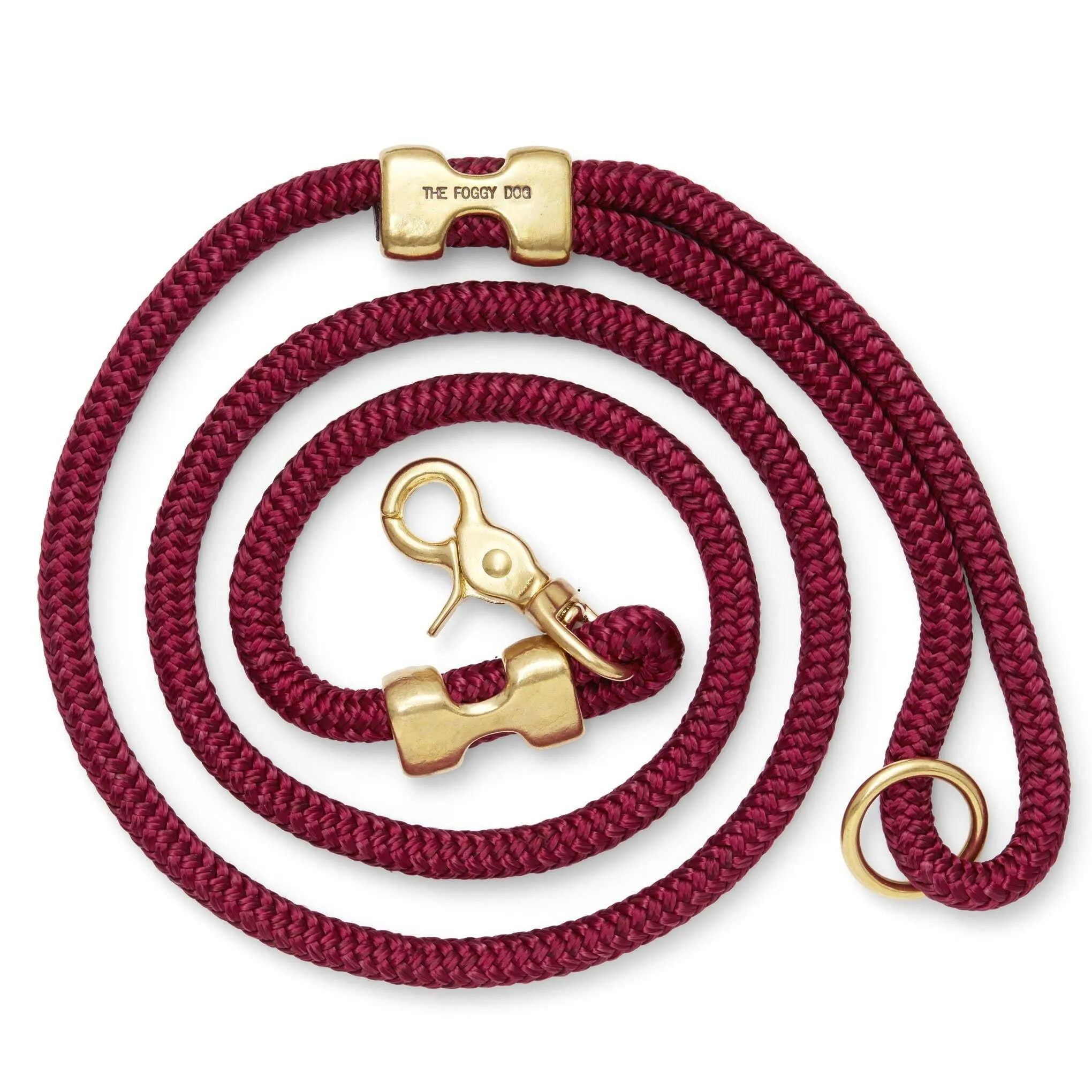 The Foggy Dog Marine Rope Dog Leash - Wine