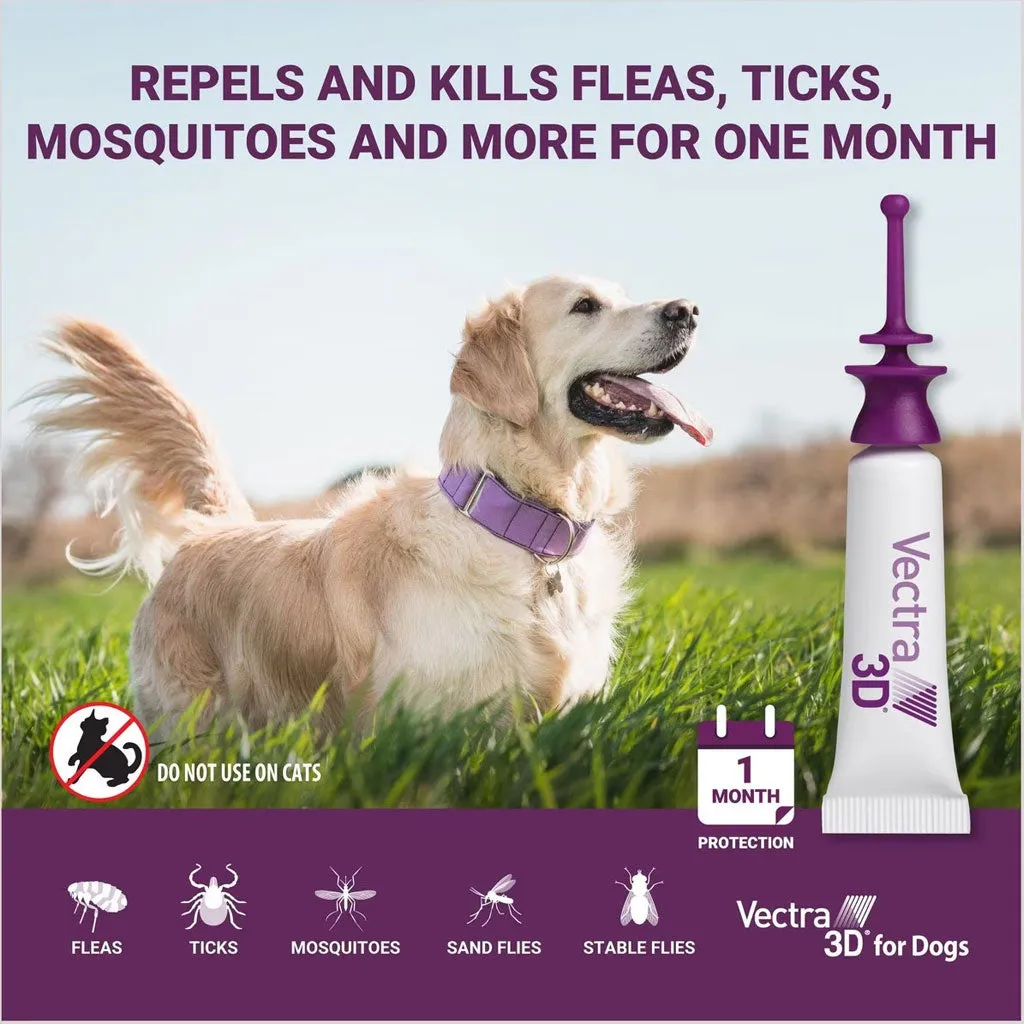 Vectra 3D Flea and Tick Spot Treatment for Dogs & Puppies, 56-95 lbs