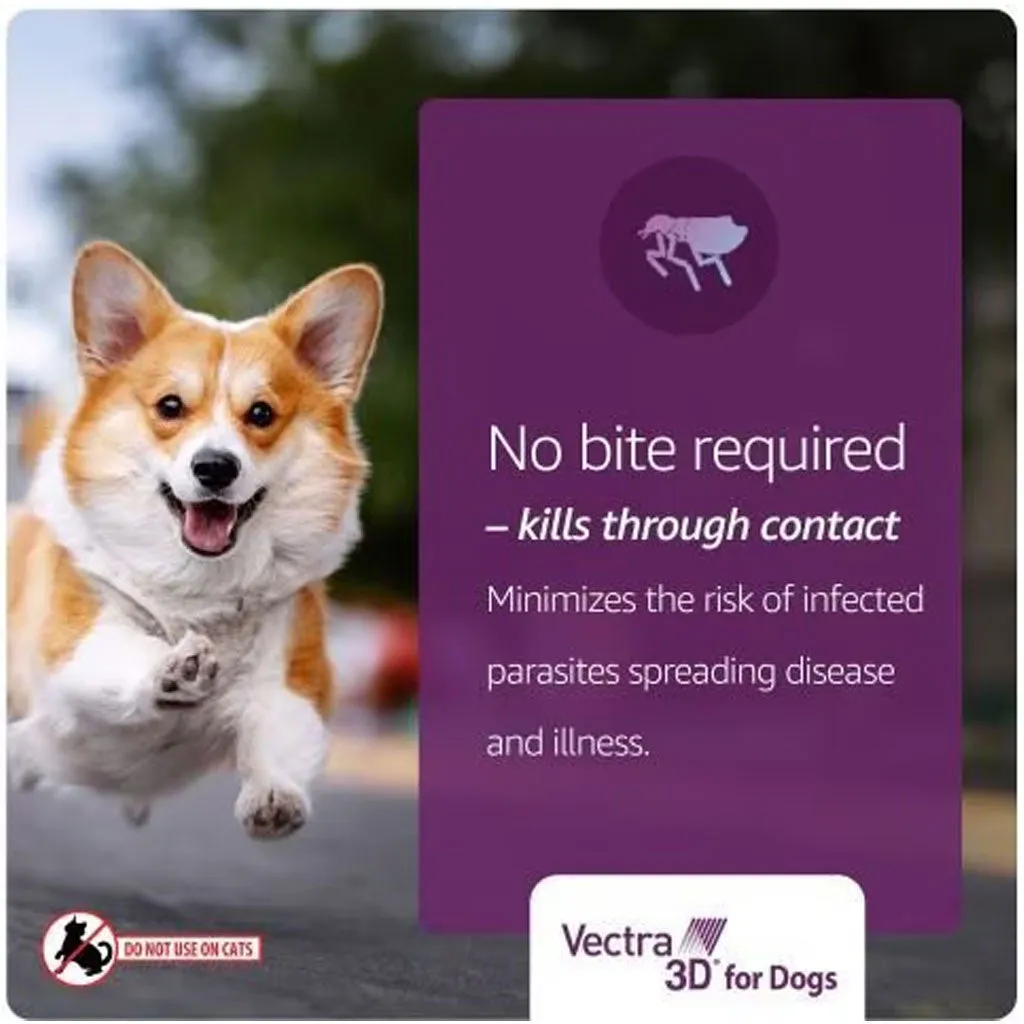 Vectra 3D Flea and Tick Spot Treatment for Dogs & Puppies, 56-95 lbs