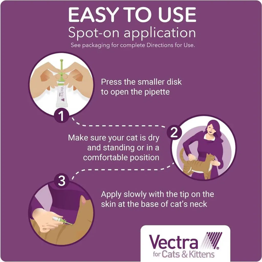 Vectra Flea & Tick Spot Treatment for Cats & Kittens, 2-9 lbs