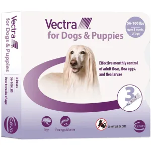 Vectra Flea and Tick Spot Treatment for Large Dogs & Puppies, 56-100 lbs
