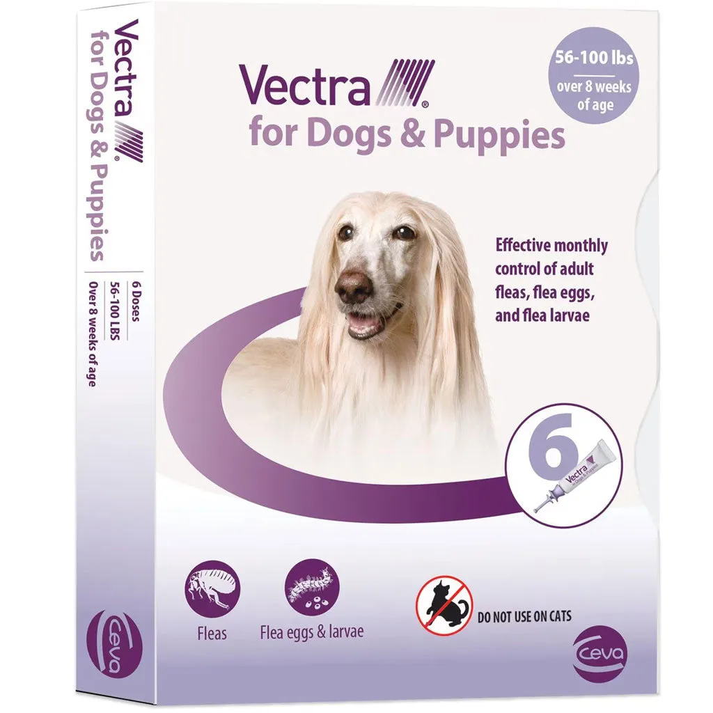 Vectra Flea and Tick Spot Treatment for Large Dogs & Puppies, 56-100 lbs