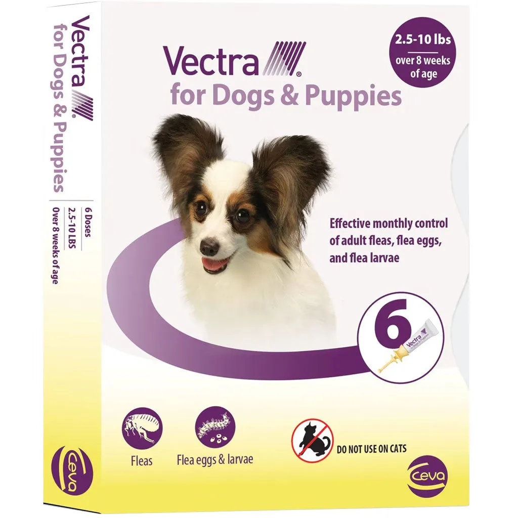 Vectra Flea and Tick Spot Treatment for X-Small Dogs & Puppies, 2.5-10 lbs